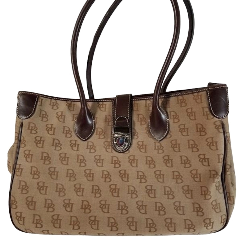 Dooney & Bourke Large Canvas Shoulder Tote Bag